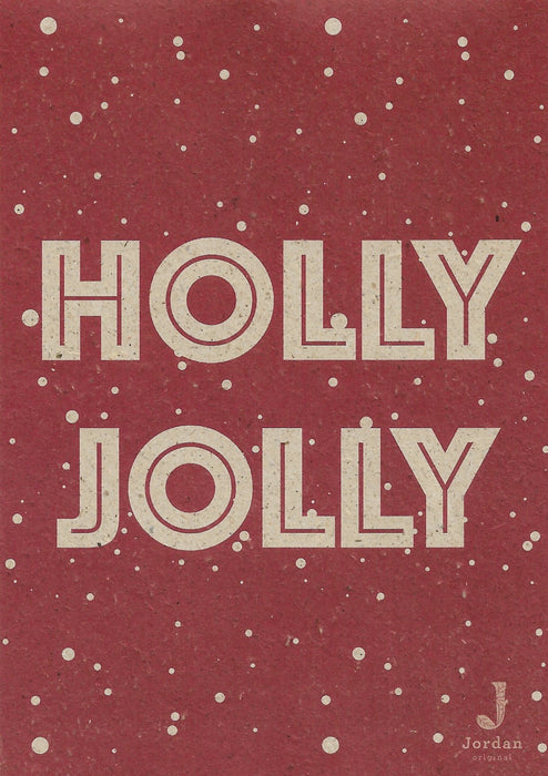 Jordan Original - Geschenkbox - Holly Jolly - umweltfreundlicher Graspapier Karton 340 x 190 x 100mm (zB. Platz für zwei Flaschen)