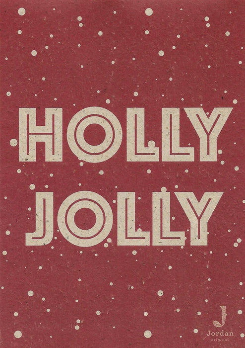 Jordan Original - Geschenkbox - Holly Jolly - umweltfreundlicher Graspapier Karton 340 x 190 x 100mm (zB. Platz für zwei Flaschen)