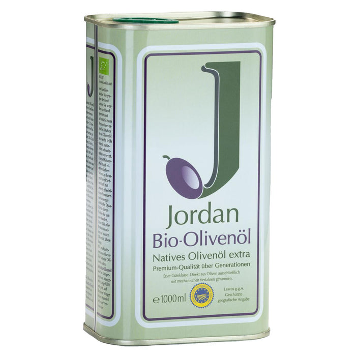 Jordan Olivenöl - BIO-Olivenöl - Kanister 1,00 Liter - DE-ÖKO-037