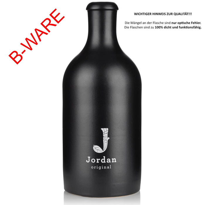 Jordan Original - Keramikflasche breit - matt schwarz - mit Jordan Logo - 500 ml - B-WARE - 30% RABATT