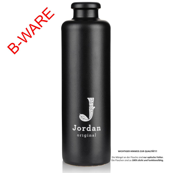 Jordan Original - Keramikflasche schmal - matt schwarz - ohne Ausgießer - 200 ml - B-WARE - 30% RABATT
