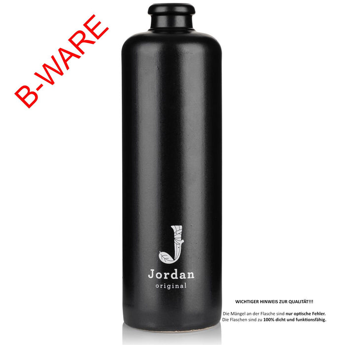 Jordan Original - Keramikflasche schmal - matt schwarz - ohne Ausgiesser - 500 ml - B-WARE  30% RABATT