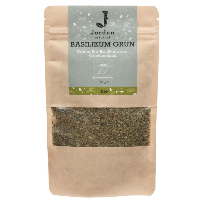 Jordan Original - Griechischer Bio-Basilikum grün - GR-BIO-01 - 30g Beutel