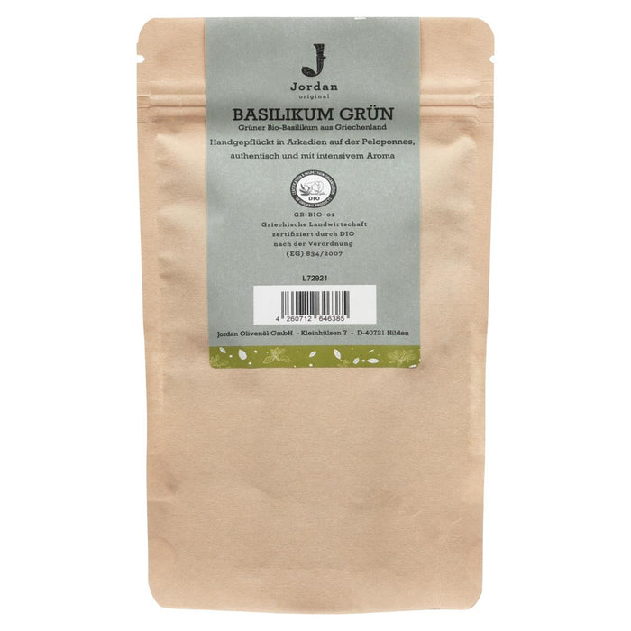 Jordan Original - Griechischer Bio-Basilikum grün - GR-BIO-01 - 30g Beutel