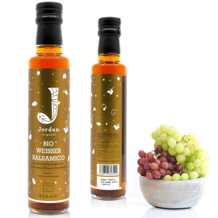 Jordan Original - Bio Weißer Balsamico - 250 ml Flasche - GR-BIO-01