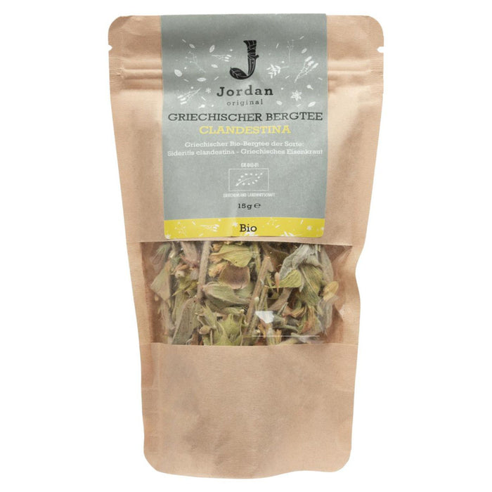Jordan Original - Griechischer Bio-Bergtee der Sorte: Sideritis clandestina - GR-BIO-01 - 15g Beutel