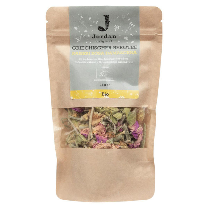 Jordan Original - Griechischer Bio-Bergtee der Sorte: Sideritis raiseri-Rose - GR-BIO-01 - 15g Beutel