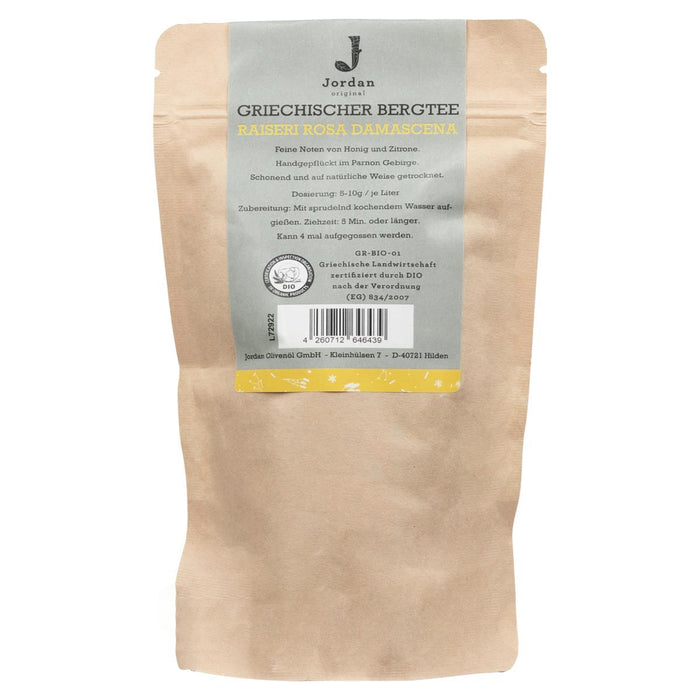 Jordan Original - Griechischer Bio-Bergtee der Sorte: Sideritis raiseri-Rose - GR-BIO-01 - 15g Beutel