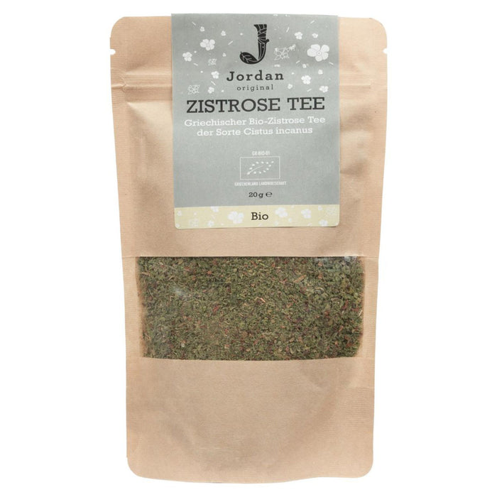 Jordan Original - Griechischer Bio-Bergtee der Sorte: Cistus incanus (Zistrosentee) - GR-BIO-01 - 20g Beutel