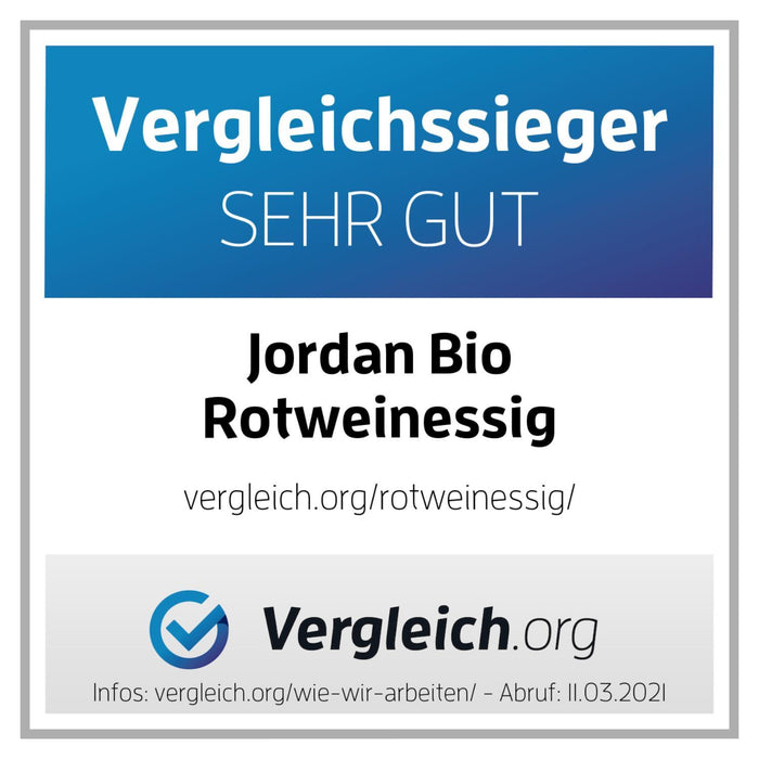 Jordan Original - Bio Rotweinessig - 250 ml - GR-BIO-01
