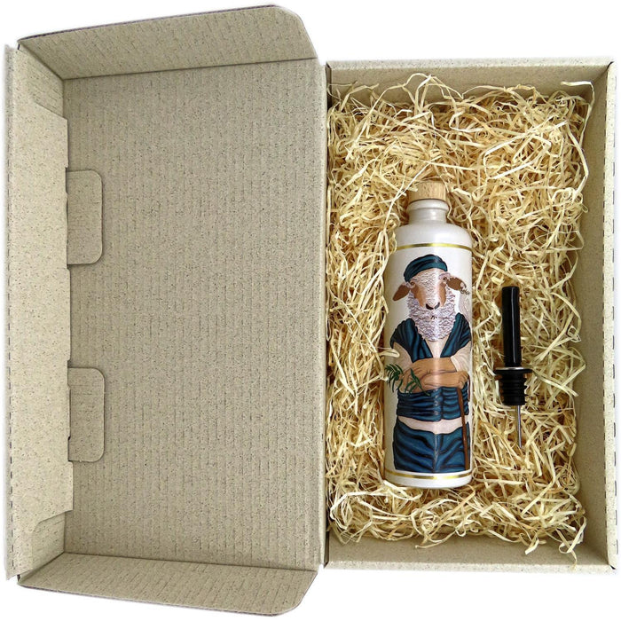 Der Schäfer von Lesbos - von Adam Karamanlis - Keramikflasche 500ml - Limitierte Edition - inkl. Holzdeckel und separatem Edelstahlausgießer