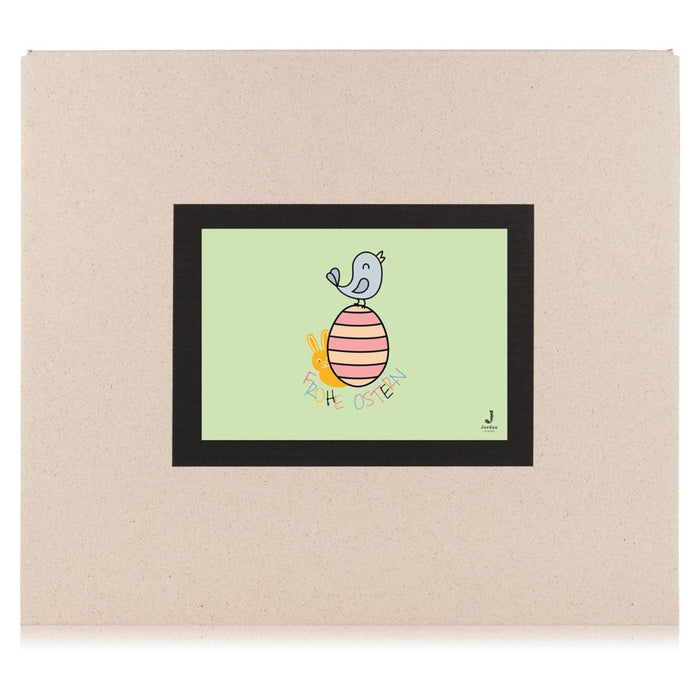 Jordan Original - Geschenkbox - Frohe Ostern Kinder - umweltfreundlicher Graspapier Karton 425 x 380 x 145mm (zB. Platz für mind. drei Flaschen)