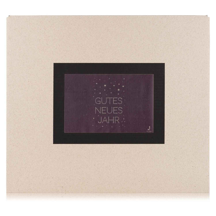 Jordan Original - Geschenkbox - Gutes neues Jahr - umweltfreundlicher Graspapier Karton 425 x 380 x 145mm (zB. Platz für mind. drei Flaschen)