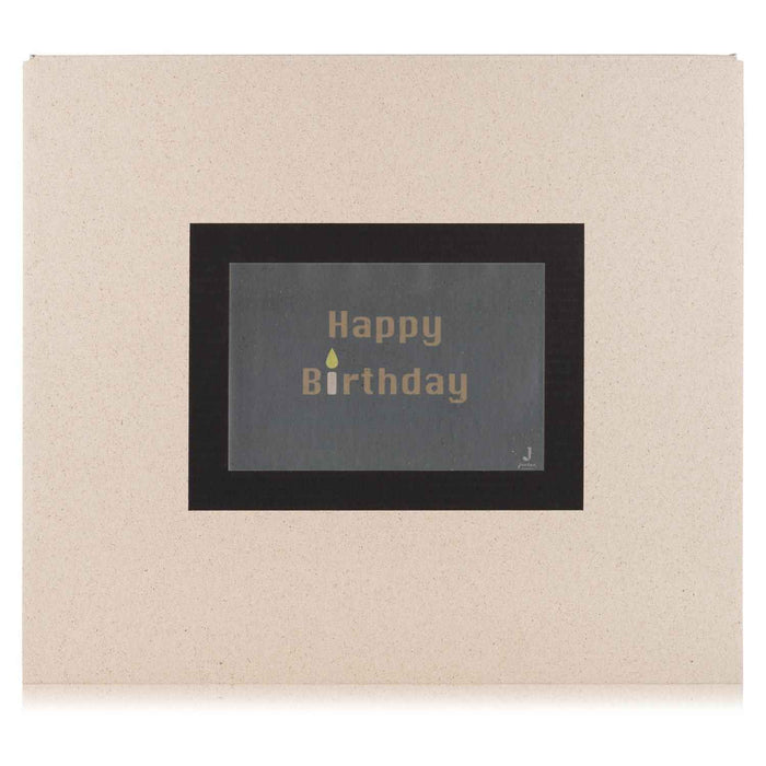 Jordan Original - Geschenkbox - Happy Birthday - umweltfreundlicher Graspapier Karton 425 x 380 x 145mm (zB. Platz für mind. drei Flaschen)