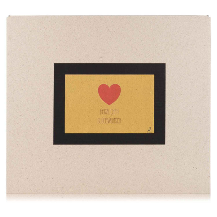 Jordan Original - Geschenkbox - Herzlichen Glückwunsch - umweltfreundlicher Graspapier Karton 425 x 380 x 145mm (zB. Platz für mind. drei Flaschen)
