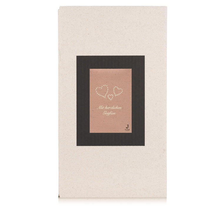 Jordan Original - Geschenkbox - Mit herzlichen Grüßen - umweltfreundlicher Graspapier Karton 340 x 190 x 100mm (zB. Platz für zwei Flaschen)