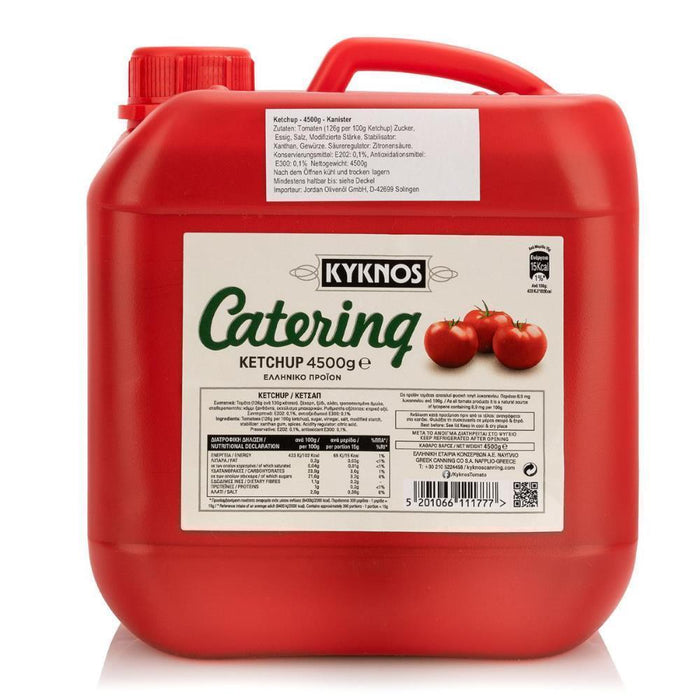 KYKNOS S.A. Greek Canning - Fruchtiger Tomaten Ketchup aus Griechenland - 6er Pack - 6x 4500g Kanister