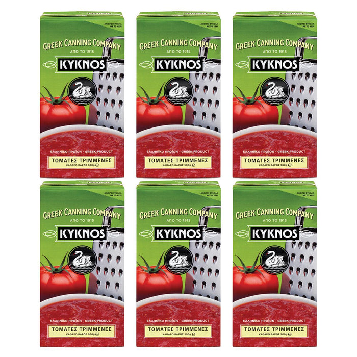 KYKNOS S.A. Greek Canning - Passierte Tomaten aus Griechenland - 6er Pack - 6x500g