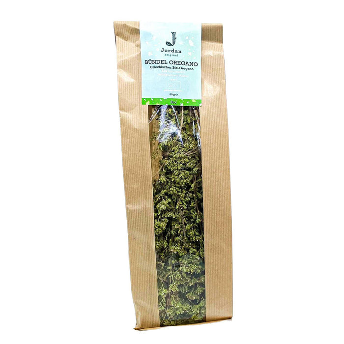 Jordan Original - Gewürz Set - Griechischer Bio - Oregano - Keramiktopf - glänzend Weiß - Jordan Logo - GR-BIO-01 - 50g Bündel