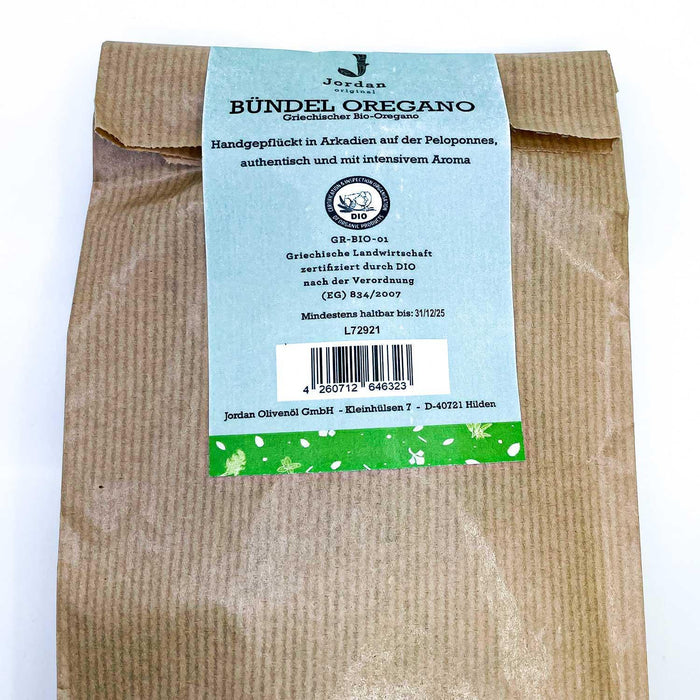 Jordan Original - Gewürz Set - Griechischer Bio - Oregano - Keramiktopf - glänzend Weiß - Jordan Logo - GR-BIO-01 - 50g Bündel