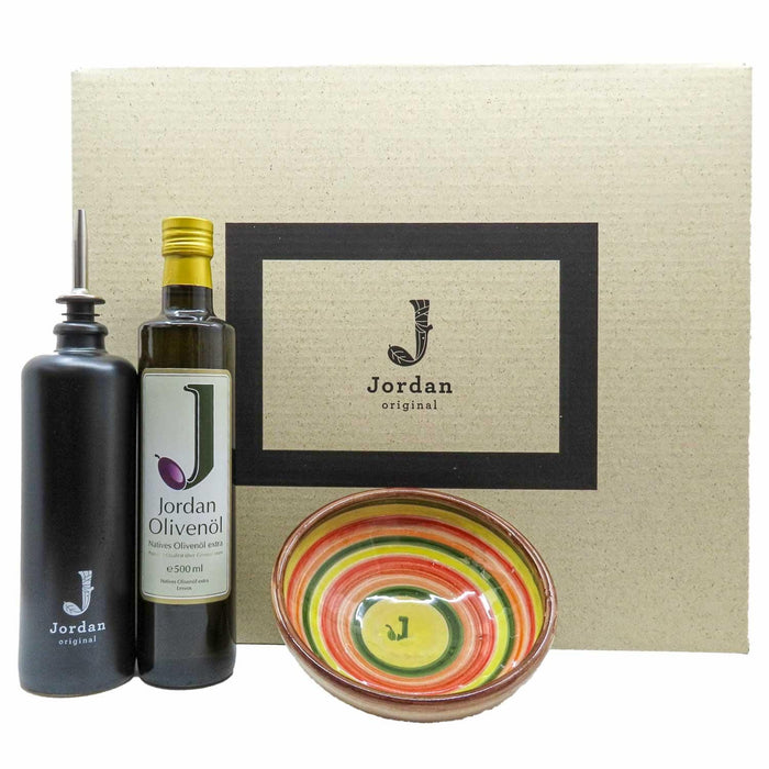 Jordan Olivenöl - Geschenkbox 39 - mit umweltfreundlichem Graspapier-Karton