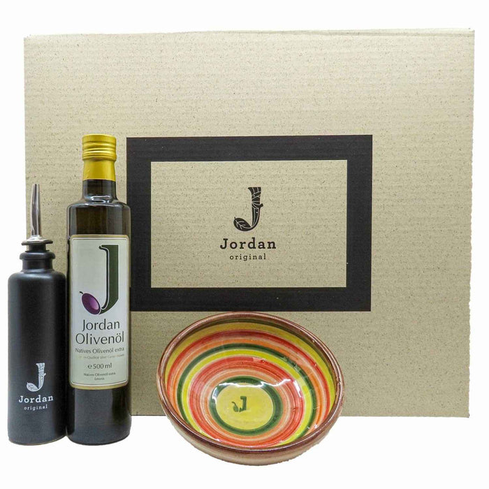 Jordan Olivenöl - Geschenkbox 40 - mit umweltfreundlichem Graspapier-Karton