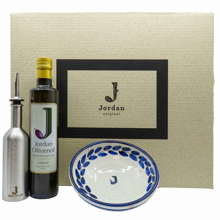 Jordan Olivenöl - Geschenkbox 43 - mit umweltfreundlichem Graspapier-Karton