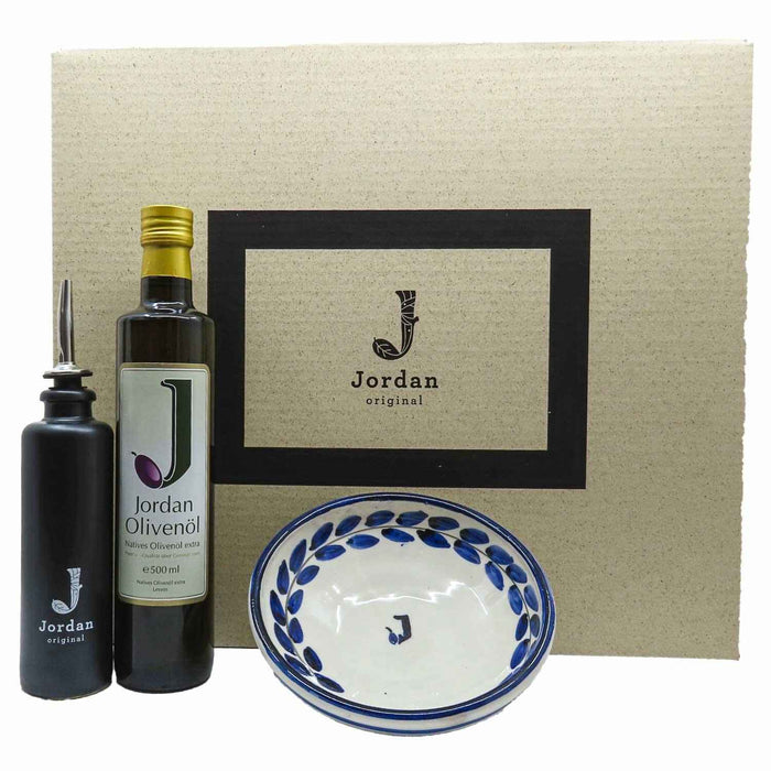 Jordan Olivenöl - Geschenkbox 46 - mit umweltfreundlichem Graspapier-Karton