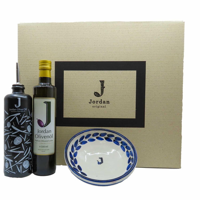 Jordan Olivenöl - Geschenkbox 47 - mit umweltfreundlichem Graspapier-Karton
