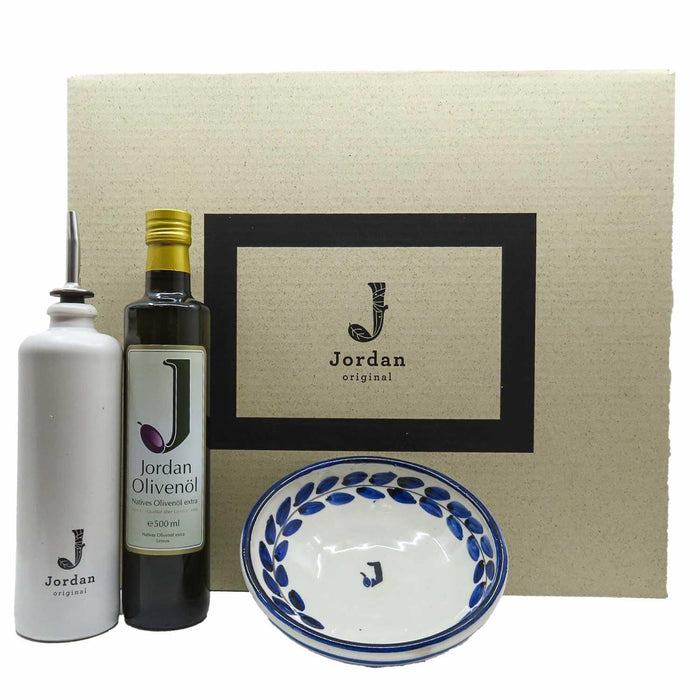 Jordan Olivenöl - Geschenkbox 48 - mit umweltfreundlichem Graspapier-Karton