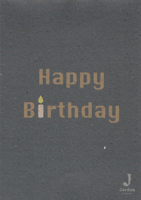 Jordan Original - Geschenkbox - Happy Birthday - umweltfreundlicher Graspapier Karton 340 x 190 x 100mm (zB. Platz für zwei Flaschen)