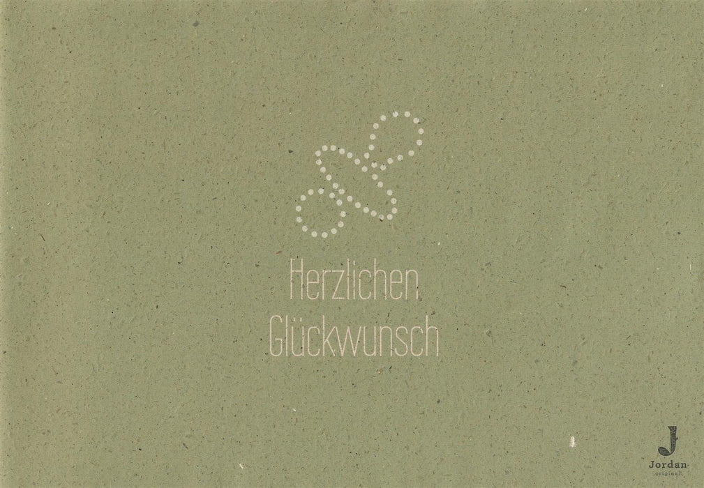 Jordan Original - Geschenkbox - Herzlichen Glückwunsch zur Geburt - umweltfreundlicher Graspapier Karton 425 x 380 x 145mm (zB. Platz für mind. drei Flaschen)